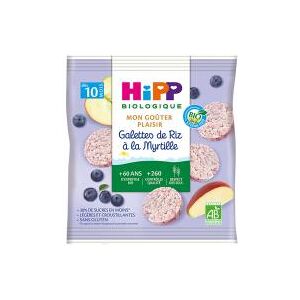 HiPP Mon Goûter Plaisir Galettes de Riz à la Myrtille dès 10 Mois Bio 30 g - Sachet 30 g - Publicité