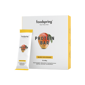 foodspring Protein Bar   Pack de 12   Milkshake Mangue   Collation Proteinee