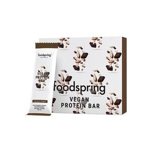 foodspring Protein Bar Vegan   Pack de 12   Chocolat et Amandes   Collation Proteinee   Sans Lactose ni Gluten   100% Vegetal