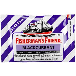 HAAR Food & Drinks Pastilles Fisherman's Friend, Cassis, Pastilles à saveur de cassis sans sucre, 25 g. x 6/12/24 pièces - Publicité