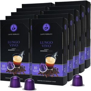 Nespresso Caffé Perrucci  Lungo Vivo - Caffé Perrucci pour Nespresso. 100 Capsules