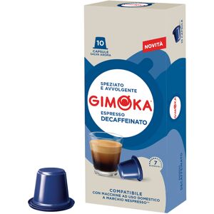 Nespresso Gimoka Espresso Décaféiné pour Nespresso. 10 Capsules