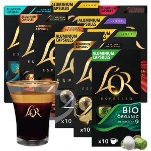 Nespresso L'OR Coffret de Démarrage pour Nespresso. 100 Capsules