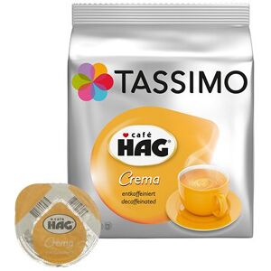 Tassimo Café Hag Crema Décaféiné pour Tassimo. 16 Capsules