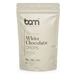 BAM Premium White Chocolate Drops, Callets, Chips for Melting, Home and Pro Baking, 500 grammes - Publicité