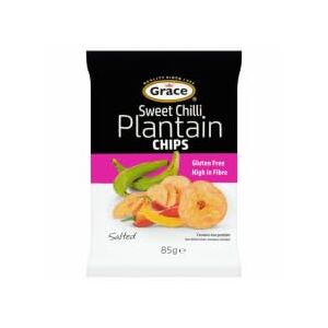 DhaGrace Chips Plantain Chips Sweet Chili 9 x 85 g - Publicité