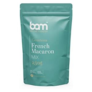 BAM French Macaron Mix, 250 grammes, préparation rapide et facile, goût riche, cuisson maison et professionnelle - Publicité