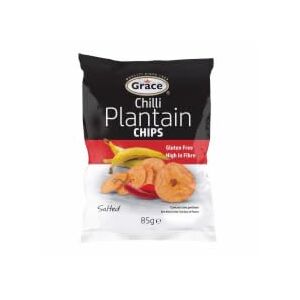 DhaGrace Chips Plantain Chips Chili 9 x 85 g - Publicité