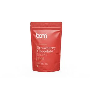BAM Strawberry Chocolate Drops, Callets, Chips for Melting, Home and Pro Baking, Goût fraise, 500 grammes - Publicité