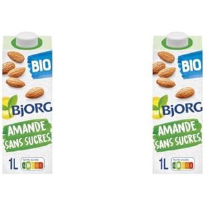 BJORG - BIO - Lait d'Amande Sans Sucres Ajoutés 1L - Lot de 6