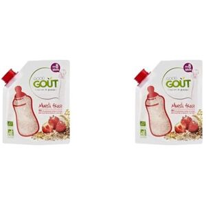 Good Goût Muesli Fraise Céréales Pour Bébé Dès 6 Mois Au Biberon Ou En Bol Bio Sans Sucres Ajoutés* Étui Carton 200g (Lot de 2) - Publicité