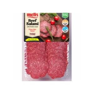 DhaMelis Salami de bœuf à la viande de volaille fumé 1 x 80 g - Publicité