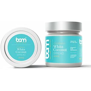 BAM White Coconut and Amand Spread, 200 grammes, pâte pour desserts, lisse et crémeuse - Publicité