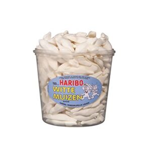 HARIBO Bonbons    Souris Blanches En Mousse (150 Pièces)    Bonbon   Bonbon  En Gros   150 Pack   1200 Gramme Total - Publicité