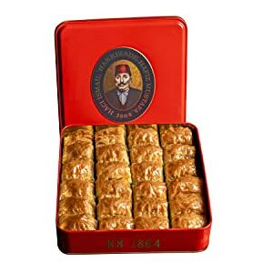 HAFIZ MUSTAFA 1864 ISTANBUL Baklava Pastry Box Baked Baklava Dessert Snacks Made from Fresh Phyllo Dough Sheets, Pistachio, Hazelnut, Walnut Turkish Sweets Tray Gift Ideas for Birthday, Christmas - Publicité