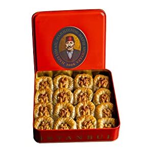 HAFIZ MUSTAFA 1864 ISTANBUL Baklava Pastry Box Baked Baklava Dessert Snacks Made from Fresh Phyllo Dough Sheets, Pistachio, Hazelnut, Walnut Turkish Sweets Tray Gift Ideas for Birthday, Christmas - Publicité