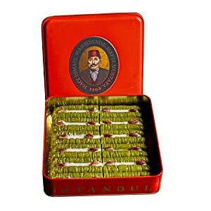 HAFIZ MUSTAFA 1864 ISTANBUL Baklava Pastry Box Baked Baklava Dessert Snacks Made from Fresh Phyllo Dough Sheets, Pistachio, Hazelnut, Walnut Turkish Sweets Tray Gift Ideas for Birthday, Christmas - Publicité