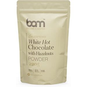 BAM Mélange luxueux en poudre pour boisson Chocolat chaud blanc aux noisettes, 220 g, 7 portions - Publicité