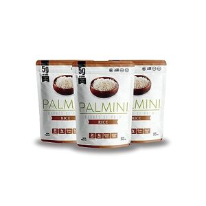 PALMINI Riz Cœurs de palmier – Vegan   Sans OGM – Faible en calories – Faible en glucides – Keto – Sans Sucre – Casher – 338g   (Pack de 3) - Publicité