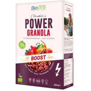 Power granola boost muesli 250 g (Cerise Cacao Maca Coco Framboise Pomme) - Publicité