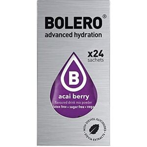 Bolero ACAI BERRY 24x3g   Jus en poudre sans sucre, sucré avec de la stévia + vitamine C   Convient pour les enfants et les diabétiques   Sans gluten et adapté aux végétaliens   Le goût - Publicité