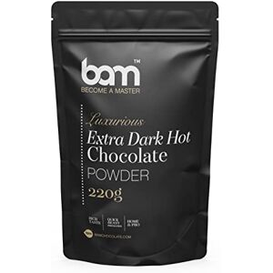 BAM Mélange luxueux de boisson en poudre de chocolat chaud extra noir avec 34 % de cacao, 220 g, 7 portions - Publicité