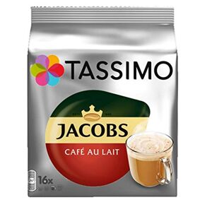 Jacobs Tassimo Capsules  Café au Lait, 16 coffee capsules (Cafe au Lait)   Poids Total 184 grams - Publicité