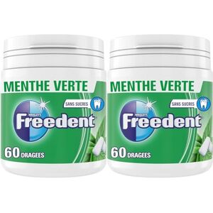 Freedent Chewing-gum Menthe Verte sans sucres Boîte de 60 dragées 84g (Lot de 2) - Publicité