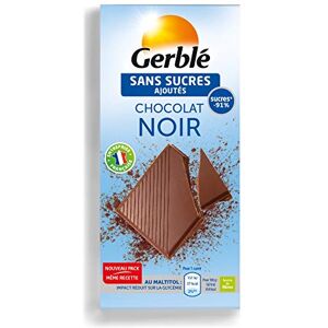 Gerblé Sans Sucres Ajoutés, Tablette de chocolat noir, Source de fibres, 80 g, 187509, 1 Unité - Publicité