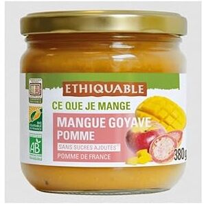 ETHIQUABLE Purée Mangue Goyave Pomme bio et éthiquable - Publicité