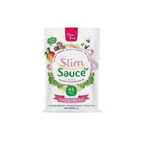 CleanFoods SlimSauce Carbonara 425 ml I Sauce pour pâtes italienne avec seulement 64 calories/100 g I Ingrédients naturels Sans OGM I Sans sucre ajouté, sans gluten, hypocalorique - Publicité