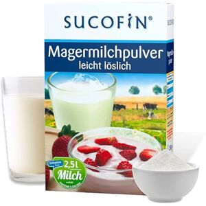 SUCOFIN Lait écrémé en poudre 36 x 250 g Facile à soluble Riche en protéines et en calcium Idéal comme blancheur de café, pour les céréales, les desserts, parfait pour les entreprises, les - Publicité