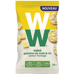 WW Mini Galettes de Maïs & Riz Saveur Fromage, 1 paquet, 70g, 220280 - Publicité