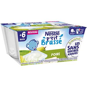 NESTLÉ BÉBÉ P'tit Brassé Laitage Poire sans sucres ajoutés dès 6 mois 4 x 90g - Publicité