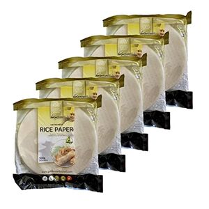 GoldenTurtle Lot 5x Feuille de riz/galette de riz diamètre 22cm environ 45 feuilles sachet 500g - Publicité