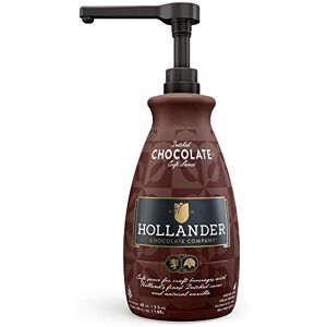 Hollander Chocolate Co. Sauce au chocolat pour moka, cacao chaud, désert Parfait pour les professionnels ou les baristas à domicile Poids net 237 ml Oz.) Grande bouteille (pompe incluse) - Publicité