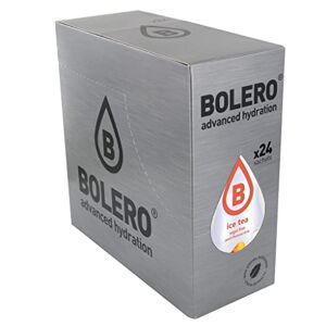 Boléro ICE TEA PÊCHE   24x8g   jus en poudre sans sucre édulcoré à la stévia + vitamine C   pour enfants, sportifs et diabétiques   saveur de thé glacé à la pêche - Publicité