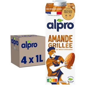 Alpro Boisson Végétale Lait d'Amande Grillée 1L Lot de 4x1L - Publicité