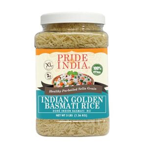 Pride Of India Extra Long d'or Riz basmati indien-3,3 lb (1,5 kg) de grain étuvé sellé plus sain, plus ferme et non Collant- faible valeur glycémique- utilisée pour la production de riz à l'aneth - Publicité