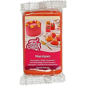 FunCakes Pâte d’amande Orange Sunset: facile à utiliser, goût délicieux, flexible et lisse, facile à dérouler, fin et ferme, parfait pour la décoration de gâteaux, halal, casher et sans gluten. 250 g. Publicité