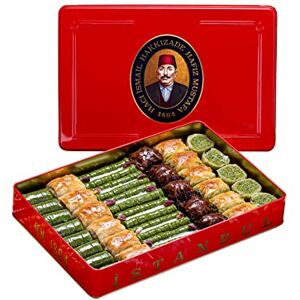 HAFIZ MUSTAFA 1864 ISTANBUL Baklava Pastry Box Baked Baklava Dessert Snacks Made from Fresh Phyllo Dough Sheets, Pistachio, Hazelnut, Walnut Turkish Sweets Tray Gift Ideas for Birthday, Christmas - Publicité