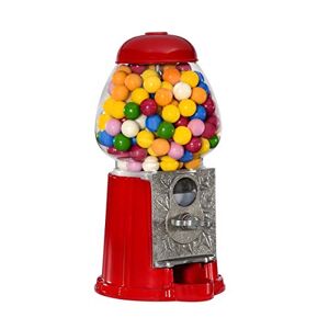 Unbekannt Sweetsking Distributeur de chewing-gums style rétro en verre et métal rouge - Publicité