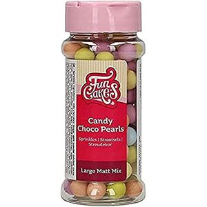 FunCakes Candy Perles de Choco Grand Matt Mix: Paillettes pour gâteaux, bon goût de chocolat, parfait pour la décoration de gâteaux, perles de chocolat comestibles. 70 grammes. Publicité