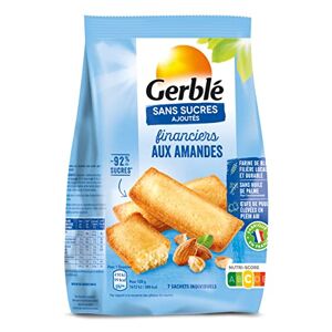 Gerblé Sans Sucres Ajoutés, Financier aux Amandes, Sans Huile de Palme, 7 Sachets Individuels, 175 g, 211198 - Publicité