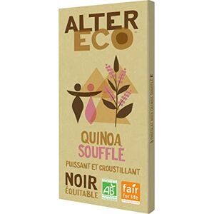 ALTER ECO Tablette Chocolat Noir au Quinoa Soufflé Bio & Équitable Origine Pérou 100 g - Publicité