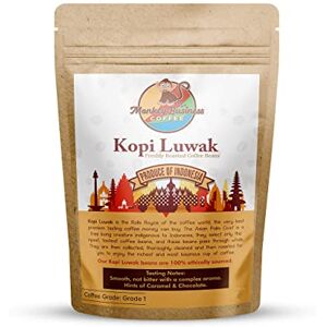 Monkey business coffee Café Kopi Luwak sauvage Grains Entiers 5 Kilogrammes (Autres Poids Et Types De Haricots Disponibles) De Source Durable (D'indonésie) - Publicité