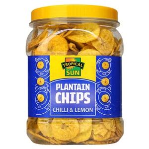 DhaTropical Sun Plantain Chips Citron 1 x 450 g - Publicité