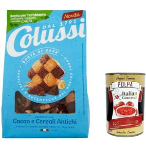 Italian Gourmet E.R. Colussi Biscotti Con Cacao E Cereali Antichi, biscuits au cacao et aux céréales antiques Biscuits 260 g + Polpa italien gourmet 400 g - Publicité