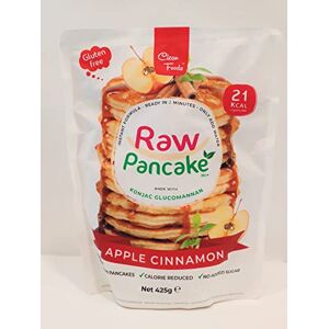CleanFoods Pancakes Pack 425 g I Préparation pour Raw Pancakes Pomme Cannelle I Glucomannane de Konjac l seulement 21 calories par pancake I préparation en 2 minutes - Publicité