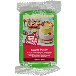 FunCakes Pâte à Sucre Spring Green: facile à utiliser, lisse, flexible, douce et pliable, parfaite pour la décoration de gâteaux, halal, casher et sans gluten. 250 g - Publicité